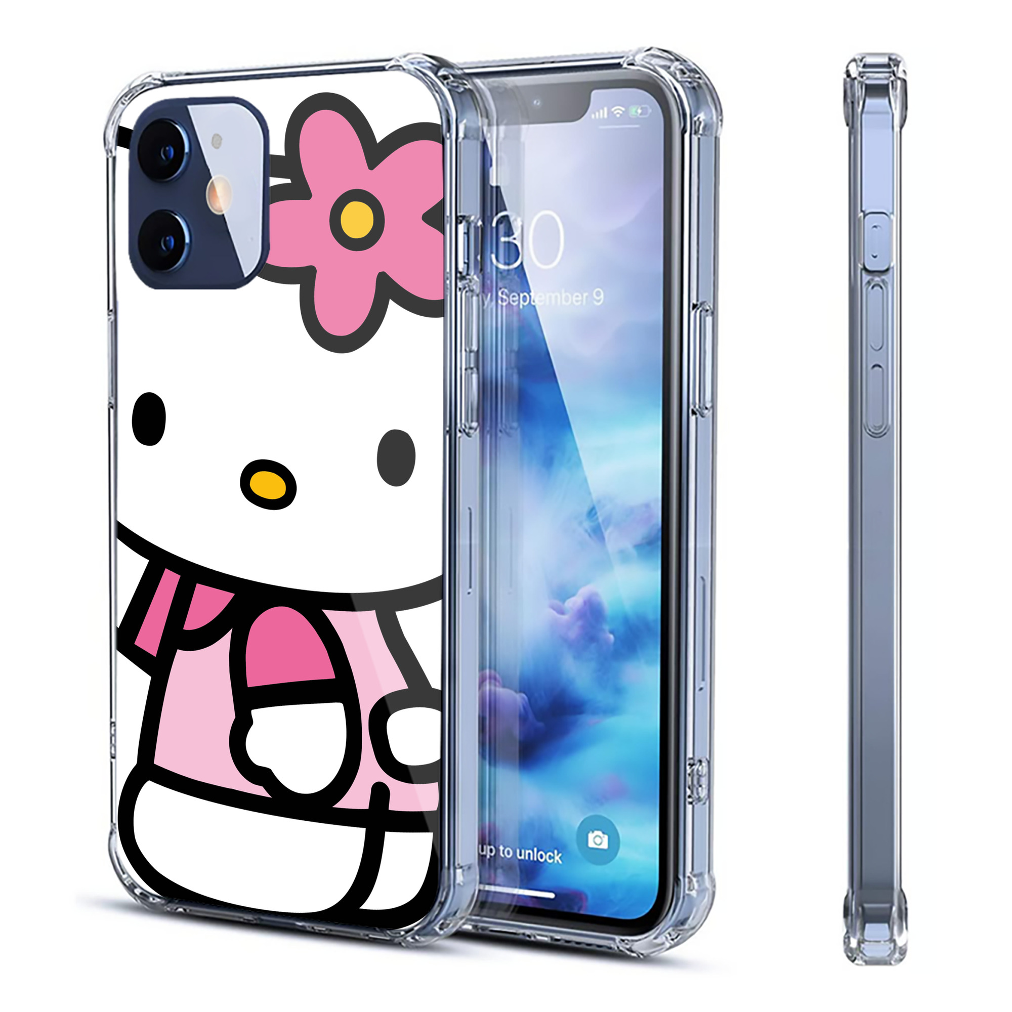 （画像用） Hello Kitty ハローキティ 【iPhone 12シリーズ対応】透明スマホケース（クリアソフトケース）